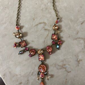 Pretty pink and gold necklace